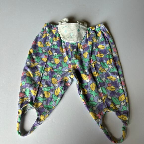 Bright Future Vtg Baby Girls Size 6-9 Months Purple Cat Bodysuit & Stirrup Pants - Picture 6 of 9